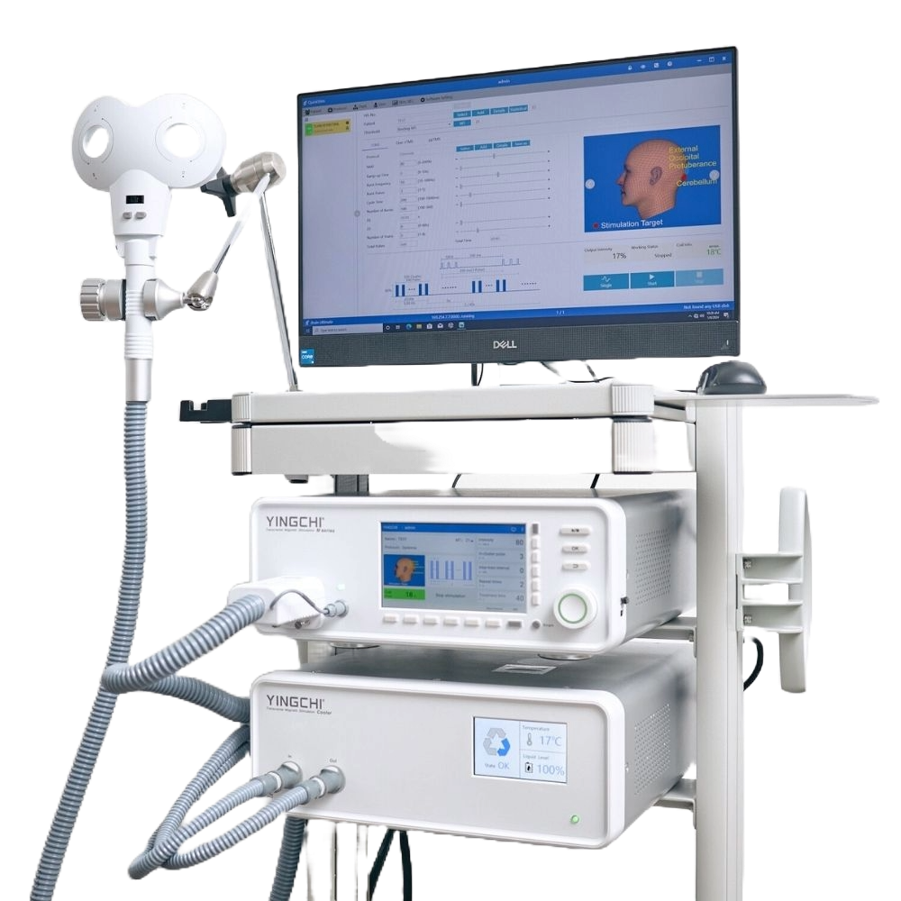 Equipo de Estimulación Magnética Transcraneal (EMT) YINGCHI para neuromodulación en Alcalá de Henares.