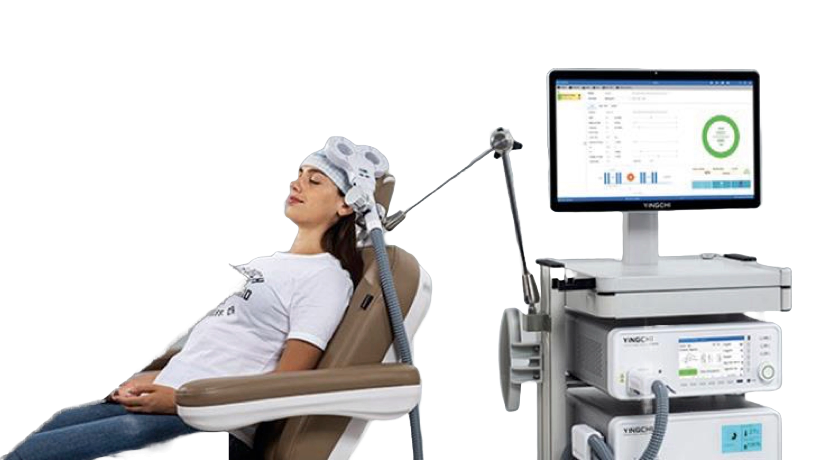 paciente atendida por el equipo de Estimulación Magnética Transcraneal (EMT) YINGCHI en Alcalá de Henares.