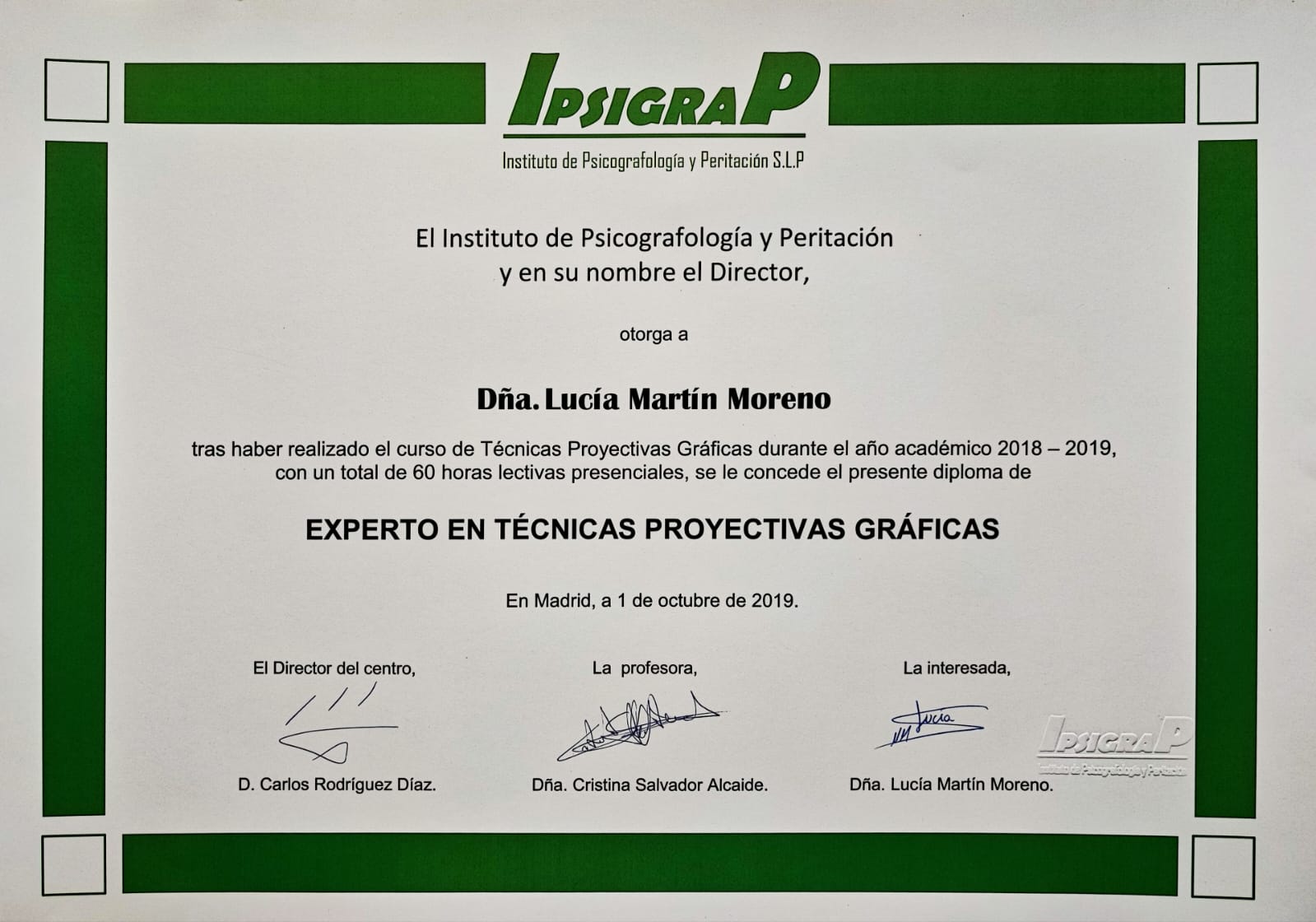 Formación en psicodiagnóstico para comprender el mundo emocional de niños y adolescentes. Diploma de Experto en Técnicas Proyectivas Gráficas de la psicóloga Lucía Martín
