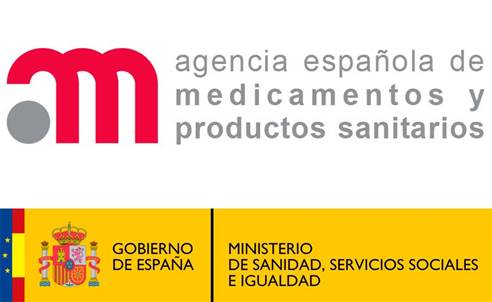 Logotipo de la Agencia Española de Medicamentos y Productos Sanitarios (AEMPS).</p>
<p>
