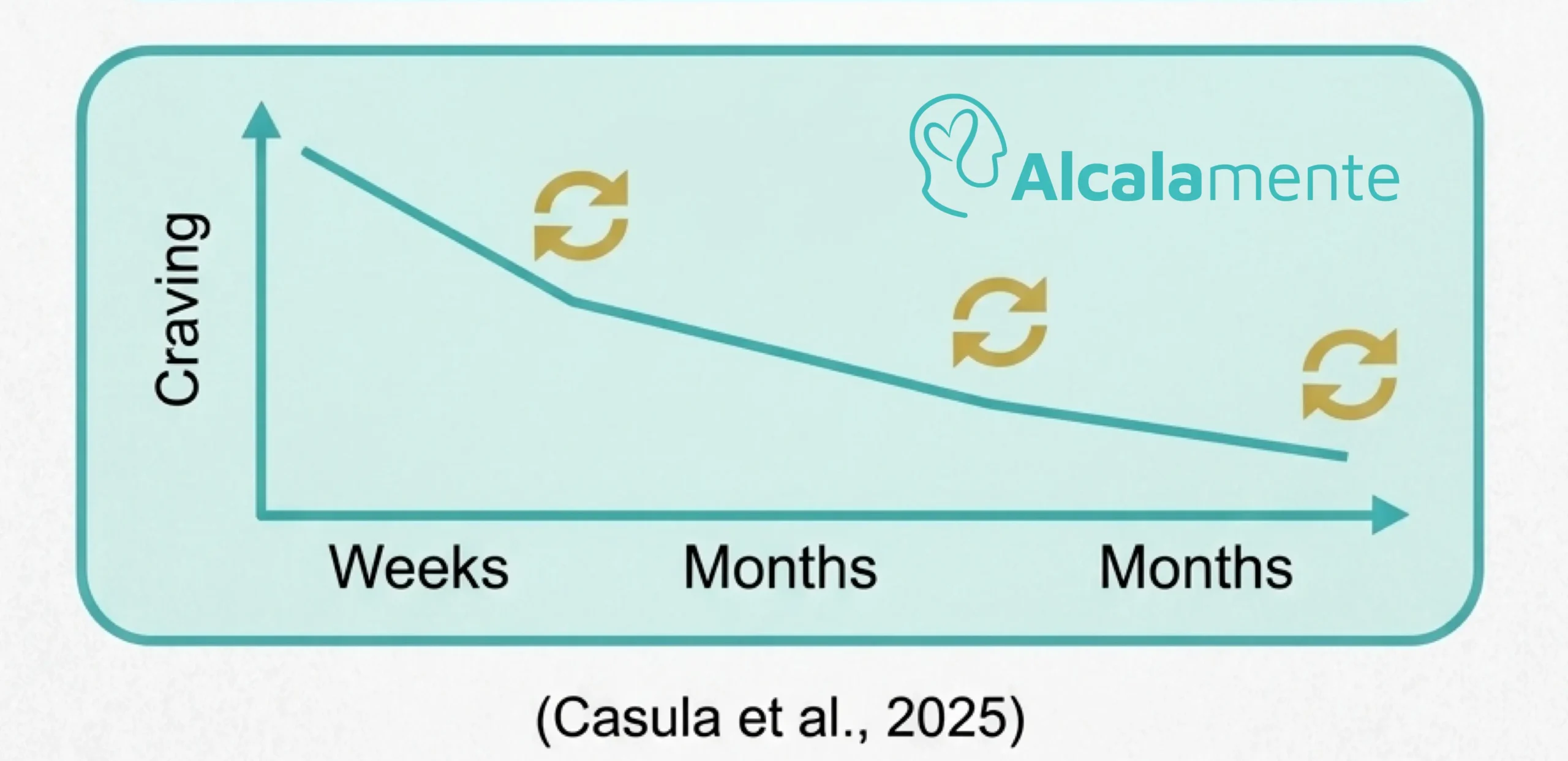 Gráfica de mantenimiento del control del craving a largo plazo