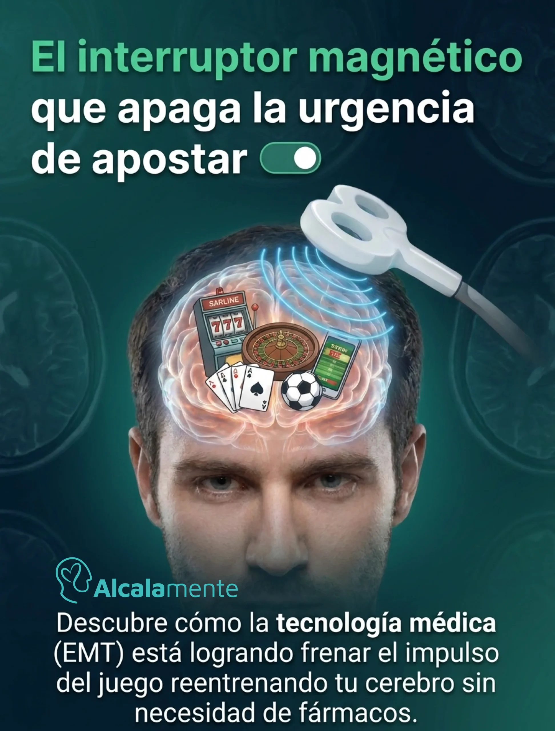 Esquema del reset cerebral mediante EMT en Alcalamente