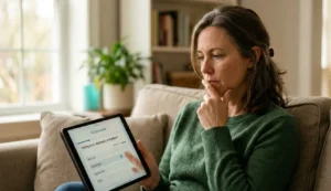 Paciente realizando el Test PHQ-9 de depresión en Alcalamente