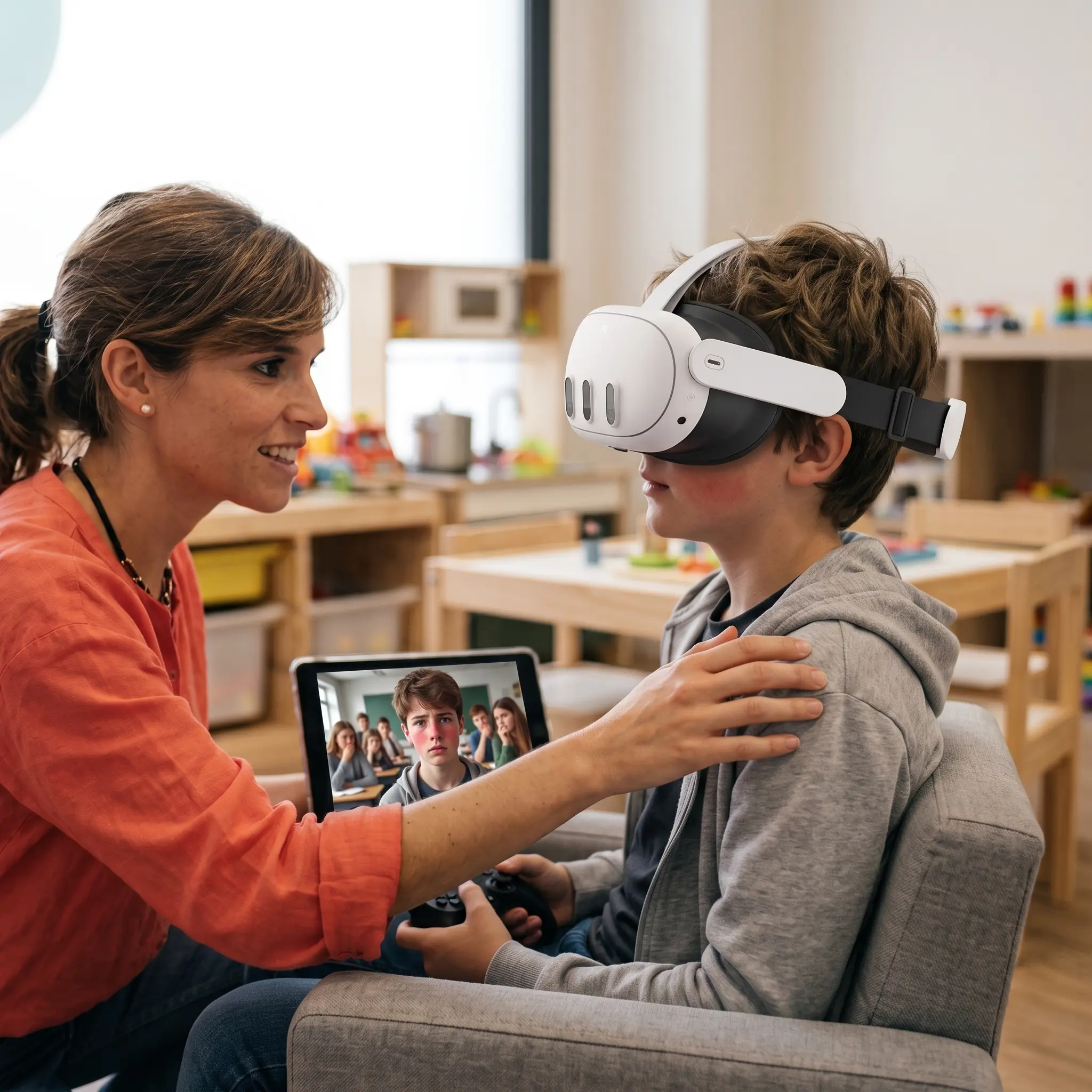 Terapia de realidad virtual y consideraciones de edad